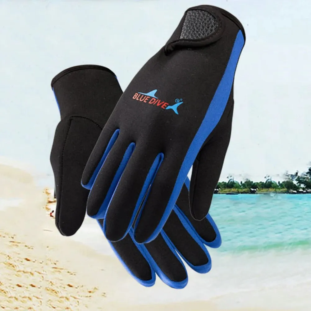 1 Pair 1.5mm Swimming Scuba Diving Gloves Neoprene Diving Gloves Anti Slip Cold-proof Wetsuit Gloves Snorkeling Surfing Supplies
