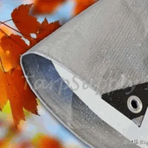 12'x24' Heavy Duty Gray/White Poly Tarp