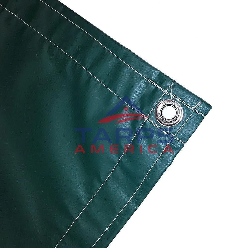18 oz Heavy Duty Green Coated Vinyl Tarp by AtlasShield®