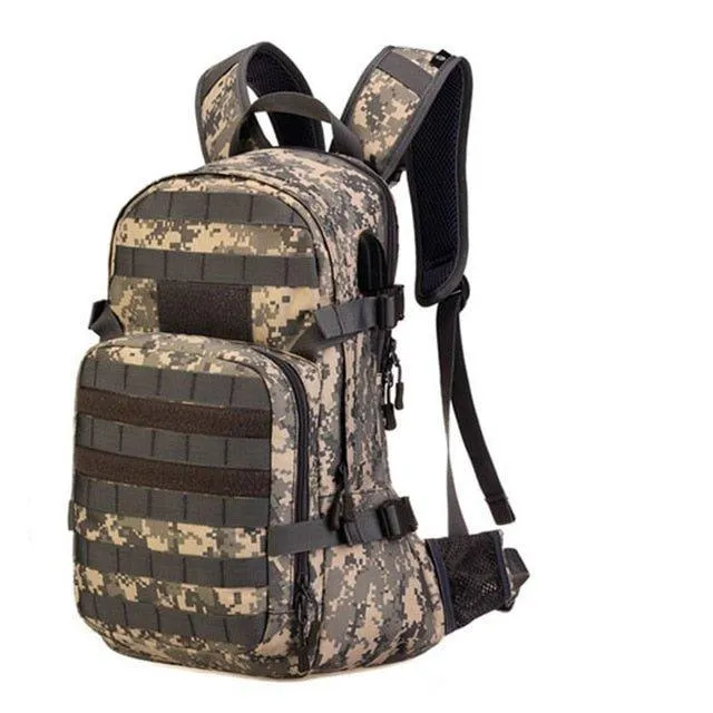 25L Molle Backpack USB Charging Camping Rucksack