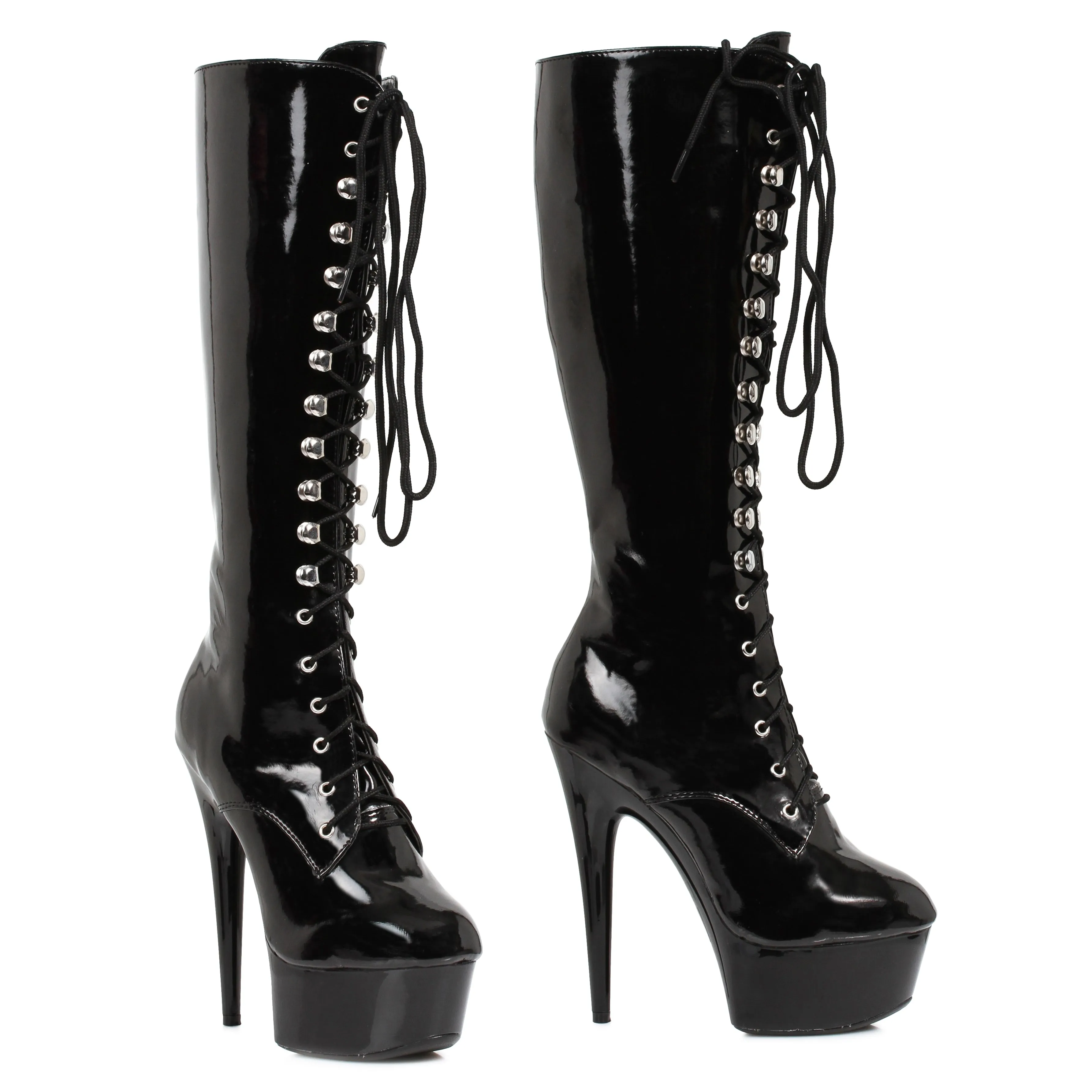 609-JUNGLE 6" Pointed Stiletto Knee Boot W/Inner Zipper.