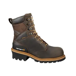 8" Waterproof Climbing Logger Composite Toe Work Boot Brown