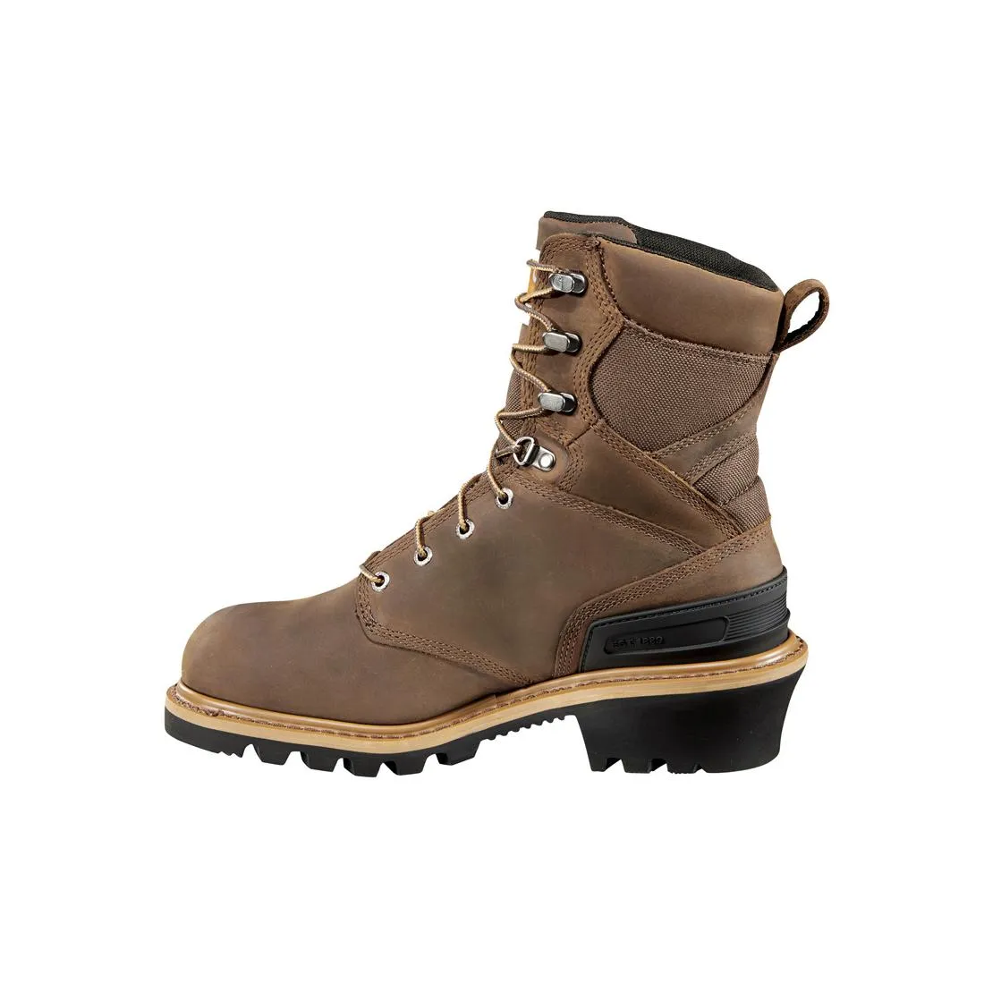 8" Waterproof Climbing Logger Composite Toe Work Boot Brown