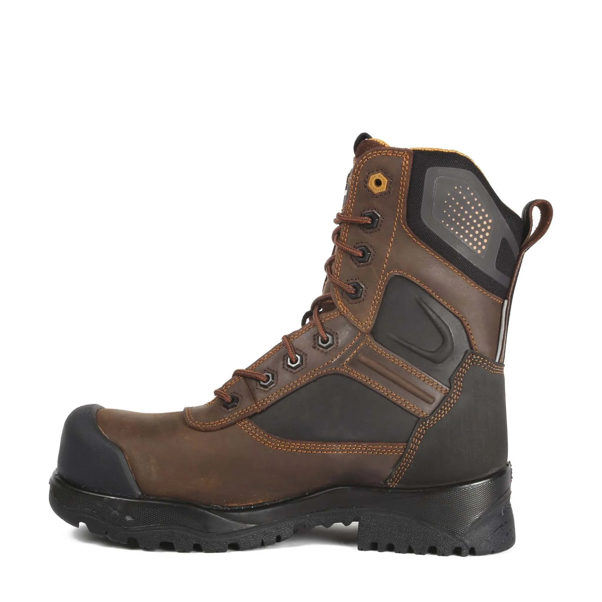 Acton Men's 8" Thor Waterproof Safety Work Boots - Thinsulate Insulation, Puncture-Resistant, Slip-Resistant, CSA Approved | Sizes 7-14 | Brown