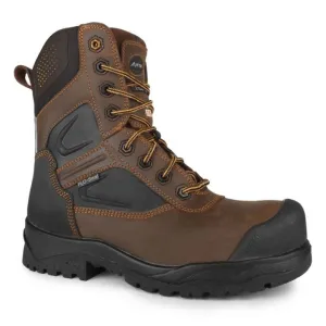 Acton Men's 8" Thor Waterproof Safety Work Boots - Thinsulate Insulation, Puncture-Resistant, Slip-Resistant, CSA Approved | Sizes 7-14 | Brown