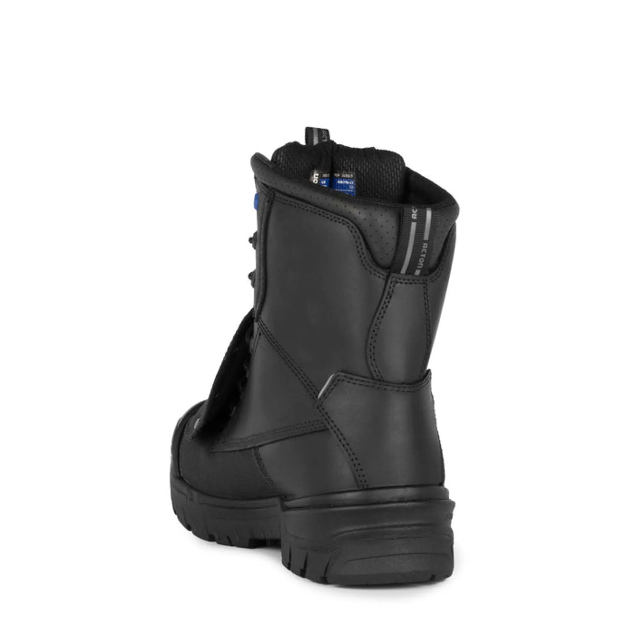 Acton Men's Work Boots G3E 8" Waterproof with Natural Rubber Slip Resistant Outsole with External Metatarsal Protection | Black | Sizes 7 - 15