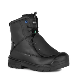 Acton Men's Work Boots G3E 8" Waterproof with Natural Rubber Slip Resistant Outsole with External Metatarsal Protection | Black | Sizes 7 - 15