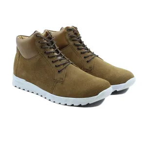 Adoni - Men's Light Brown Kid Suede Leather Jogger