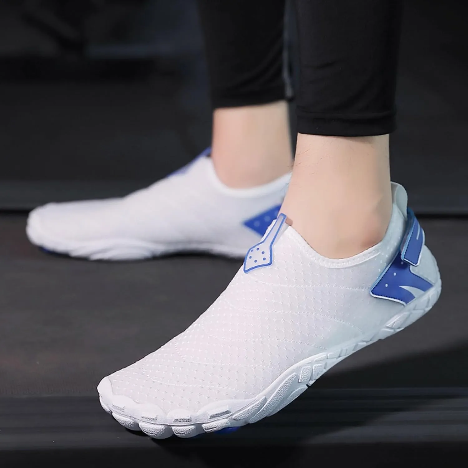 Adult Quick-Dry,Aqua Sock Barefoot for Beach Couples Wading Outdoor Hiking River Pool Water Shoes Men's and Women's Non Slip Breathable Swimming Sneakers with Back Adjustable Strap for House Sports