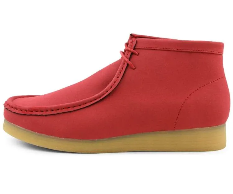 Amali Jason2 Wallabee Men's Burnt Red Suede High Top Shoes
