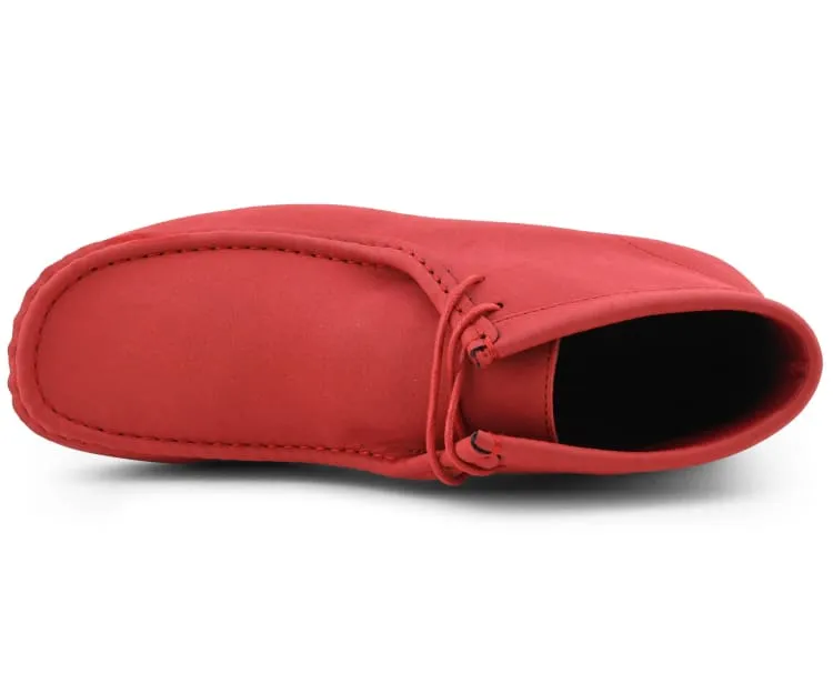 Amali Jason2 Wallabee Men's Burnt Red Suede High Top Shoes