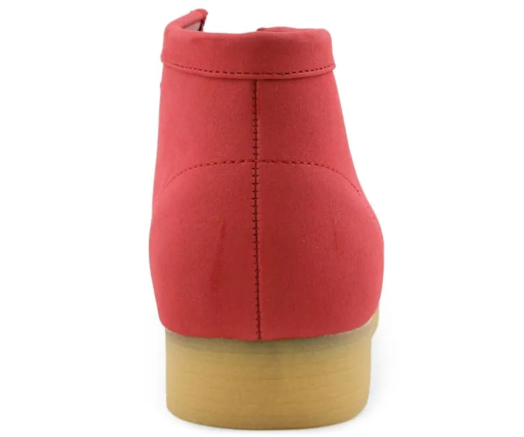 Amali Jason2 Wallabee Men's Burnt Red Suede High Top Shoes