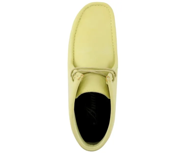Amali Jason2 Wallabee Men's Lime Yellow Suede High Top Shoes