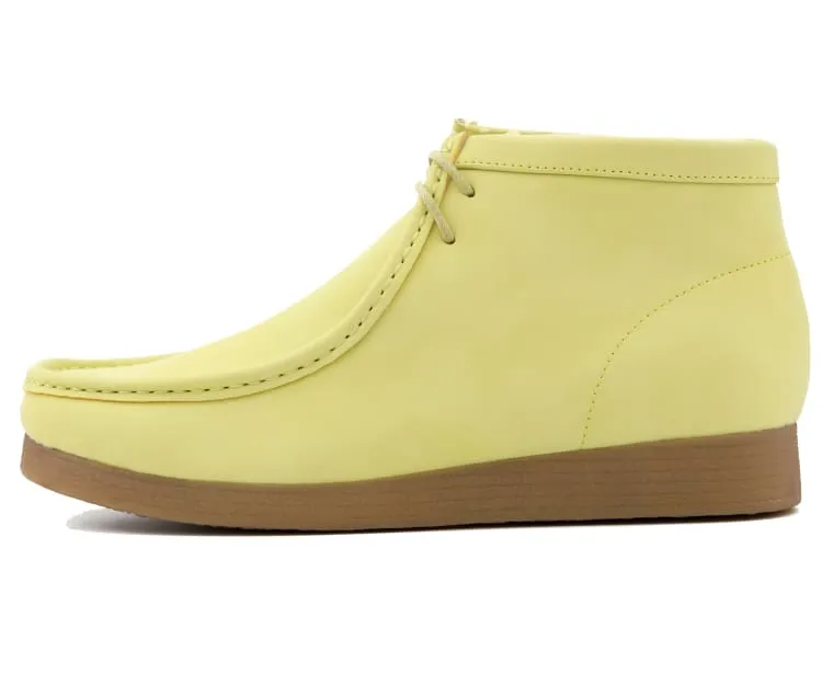Amali Jason2 Wallabee Men's Lime Yellow Suede High Top Shoes