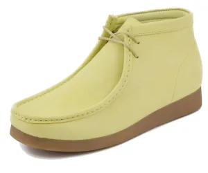 Amali Jason2 Wallabee Men's Lime Yellow Suede High Top Shoes