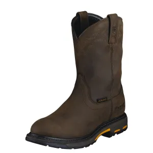 Ariat Men's 10" Workhog WP Work Boots - Oily Distressed Brown 10001198