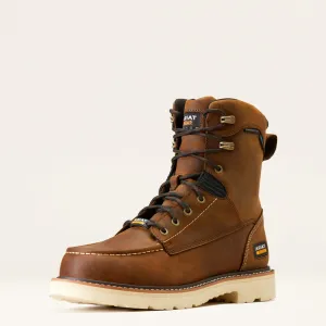Ariat Men's 8" Rebar Lift Waterproof Composite Toe Work Boot - Distressed Brown 10047028