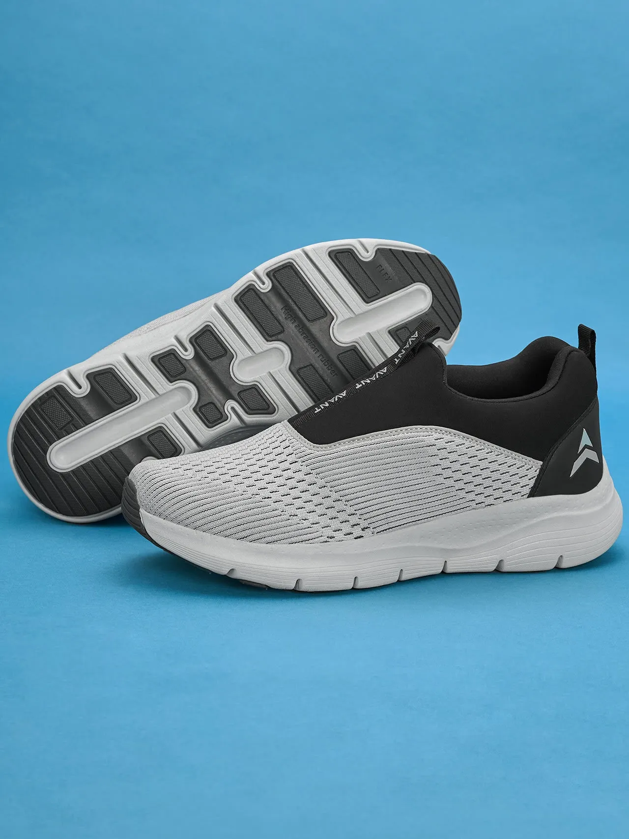 Avant Men's Sigma Slip on Walking Shoes - Lt Grey Black