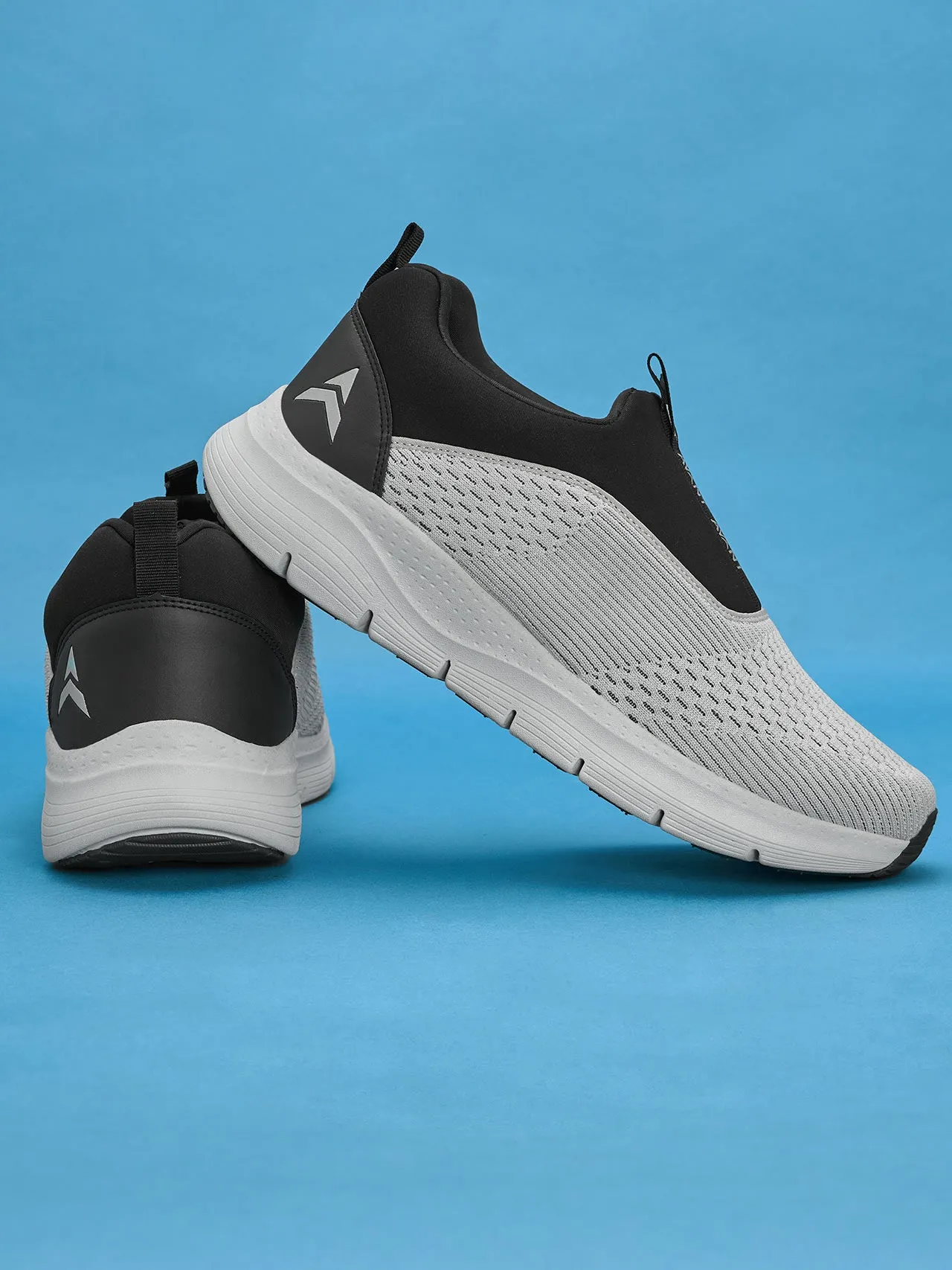 Avant Men's Sigma Slip on Walking Shoes - Lt Grey Black