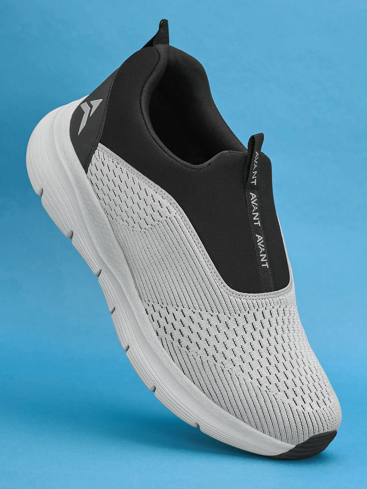 Avant Men's Sigma Slip on Walking Shoes - Lt Grey Black