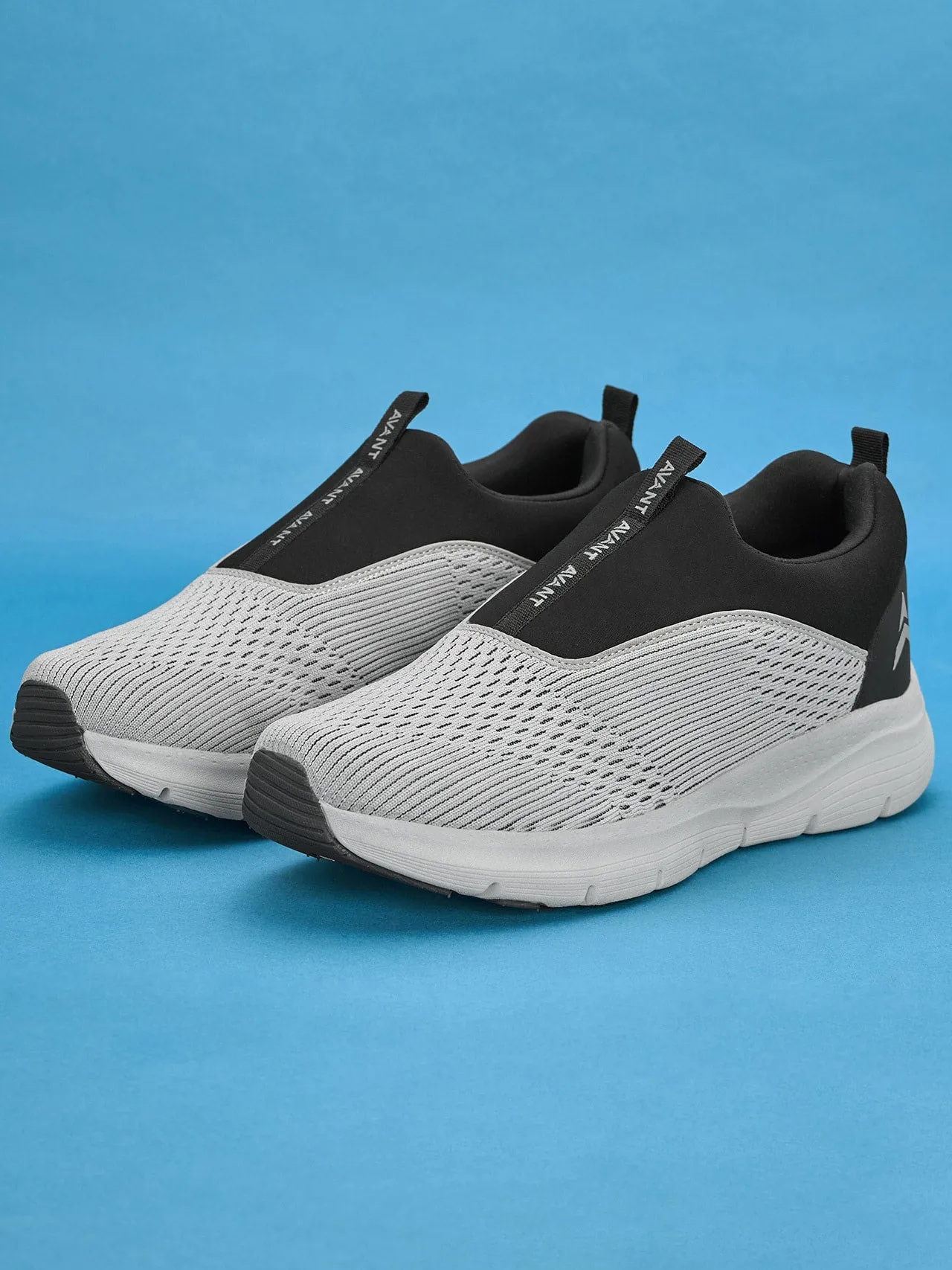 Avant Men's Sigma Slip on Walking Shoes - Lt Grey Black