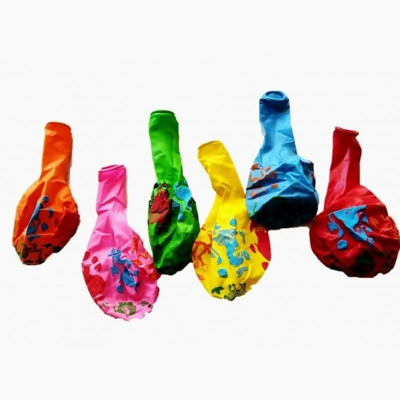 Balloons Jungle Theme Multi-Color Large Latex balloons (6 pack)