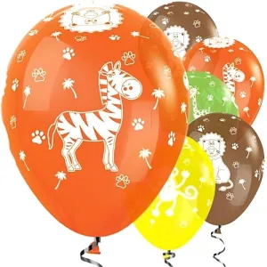 Balloons Jungle Theme Multi-Color Large Latex balloons (6 pack)
