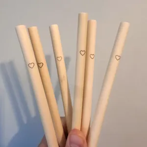 Bamboo heart straw