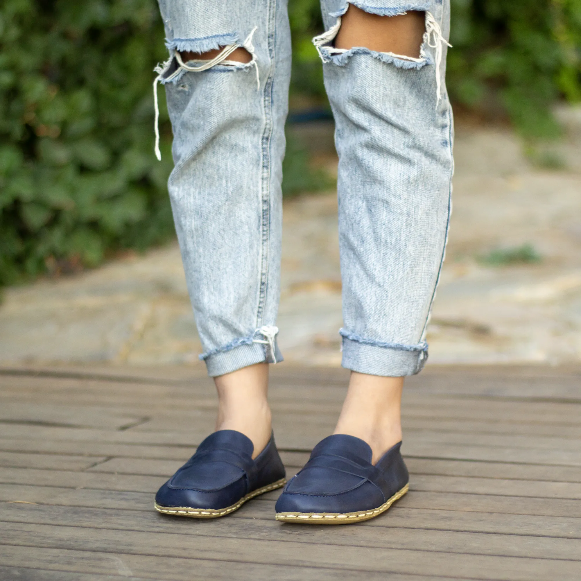 Barefoot Earthing Shoes Crazy Navy Blue Women