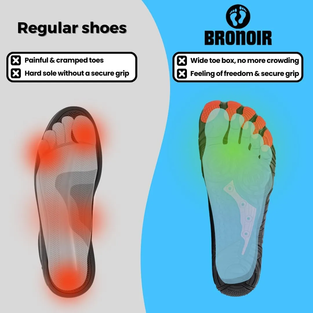 Barefoot Shoes, Fivefinger Toe Shoes Men Women Trail Running Shoes, Suitable for Diving Swimming Rock Climbing and Hiking