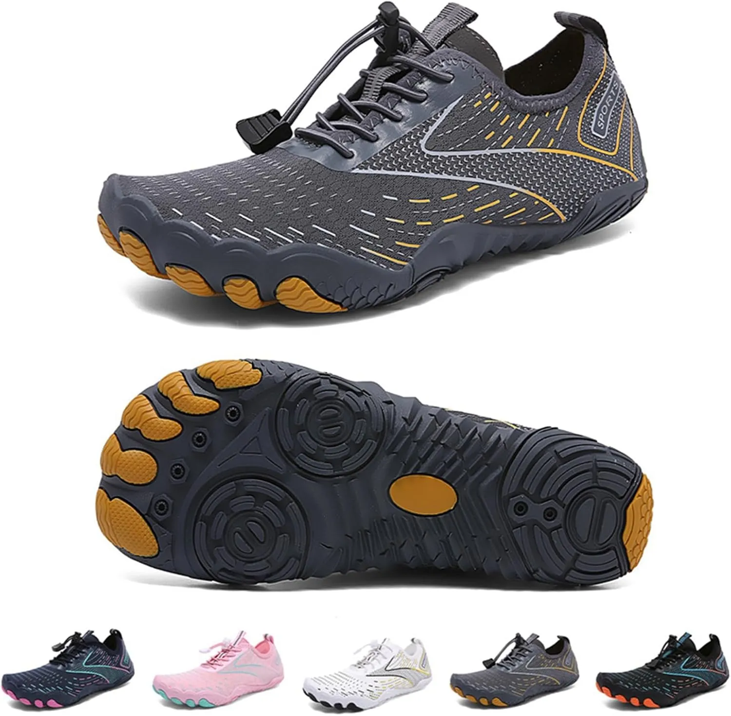 Barefoot Shoes for Women Men Breathable & Non Slip Athletic Footwear Wide Toe Couples Quick-Dry Water Aqua Shoes Beach Diving Widing Pool River Walking Summer Hiking Shoe Men,Indoor Fitness Shoe