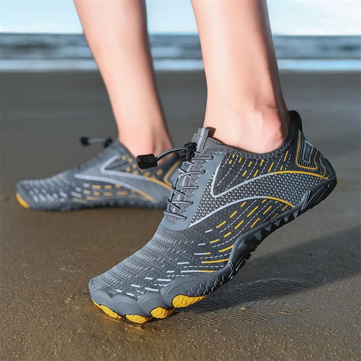 Barefoot Shoes for Women Men Breathable & Non Slip Athletic Footwear Wide Toe Couples Quick-Dry Water Aqua Shoes Beach Diving Widing Pool River Walking Summer Hiking Shoe Men,Indoor Fitness Shoe