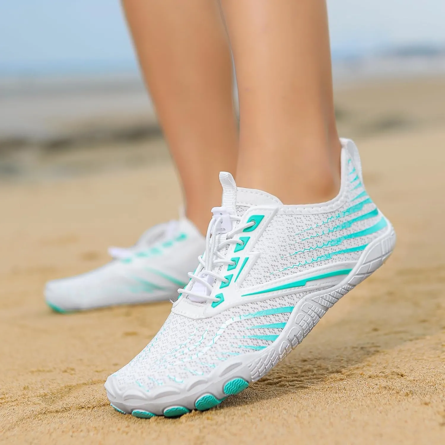 Barefoot Shoes Women Men Non Slip Wide Toe Box Waterproof Running Sneakers Athletic Workout Couple Shoe Hiking Travel Fishing Grounded Footwear Unisex Outdoor Casual Zero Drop Sneaker