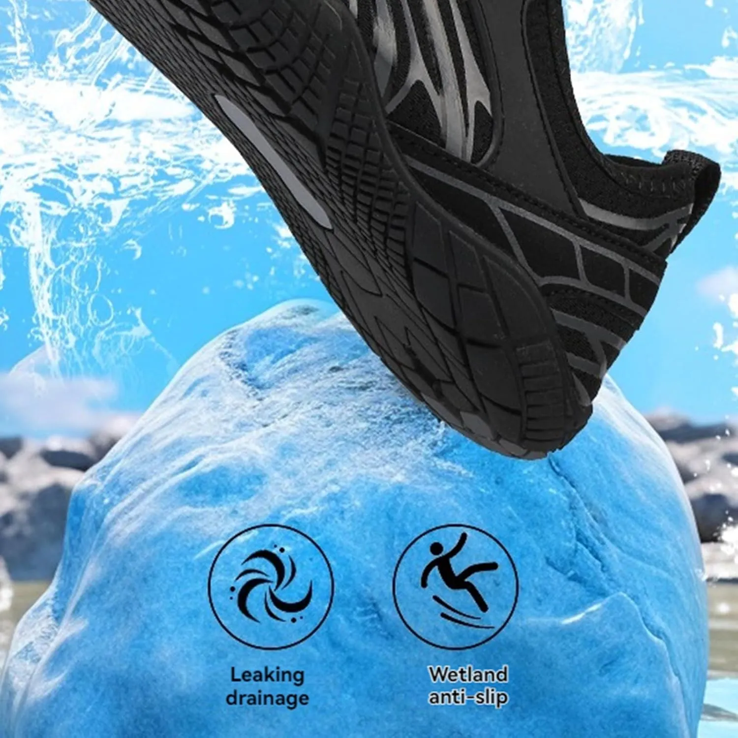 Barefoot Shoes Women Men Non Slip Wide Toe Box Waterproof Running Sneakers Athletic Workout Couple Shoe Hiking Travel Fishing Grounded Footwear Unisex Outdoor Casual Zero Drop Sneaker