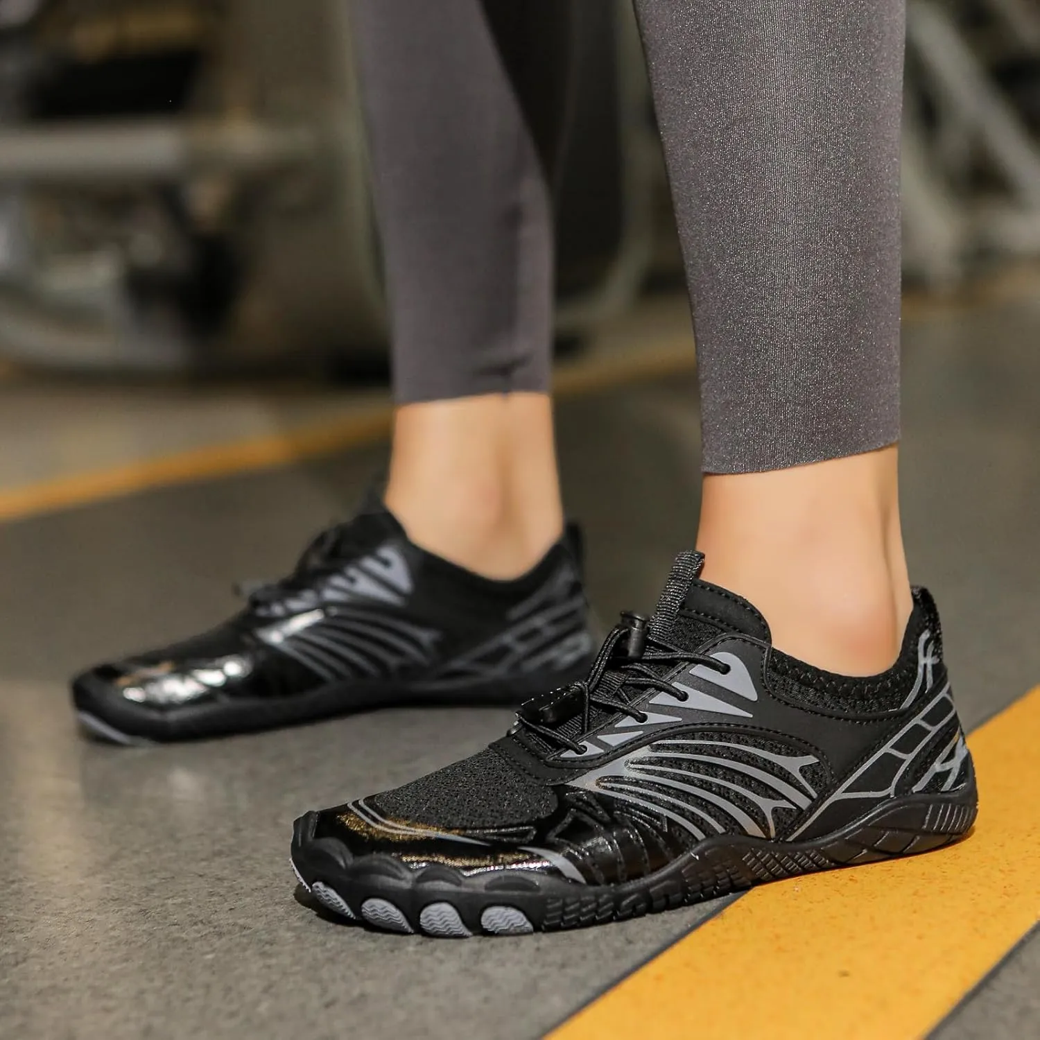 Barefoot Shoes Women Men Non Slip Wide Toe Box Waterproof Running Sneakers Athletic Workout Couple Shoe Hiking Travel Fishing Grounded Footwear Unisex Outdoor Casual Zero Drop Sneaker