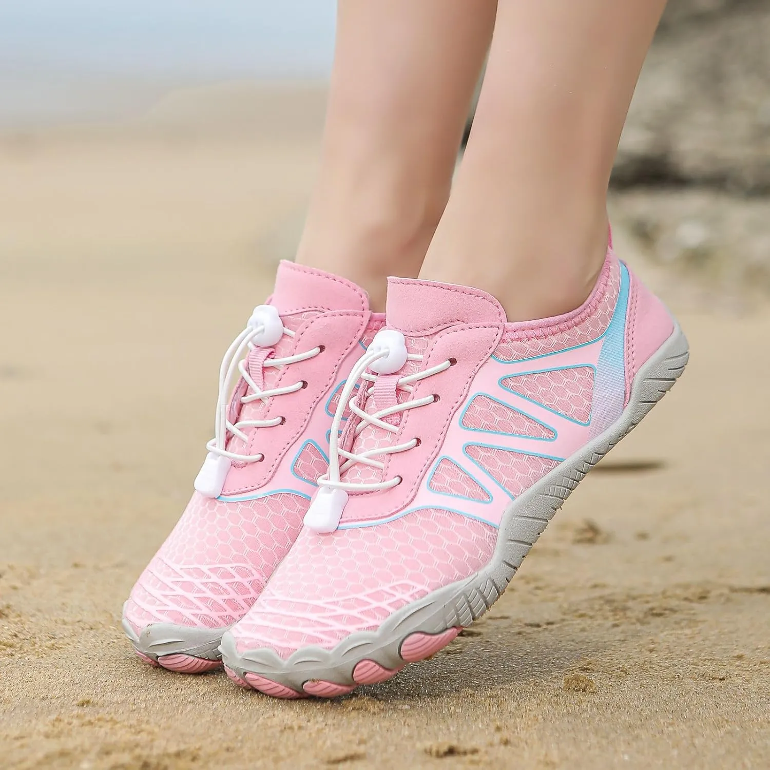 Barefoot Shoes Womens Mens Non-Slip Water Shoes Quick-Dry Aqua Socks Swim Beach Shoes Wide Toe Zero Drop Lightweight Minimalist Shoes Unisex for Spring Summer