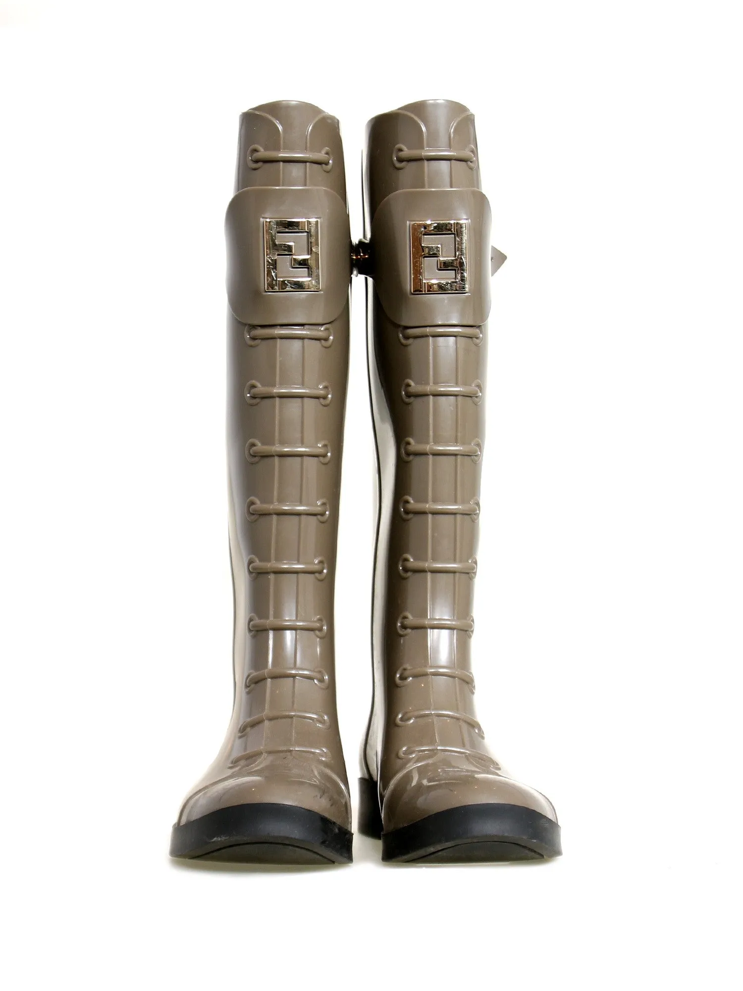 Berlin Faux Lace-Up Rain Boots