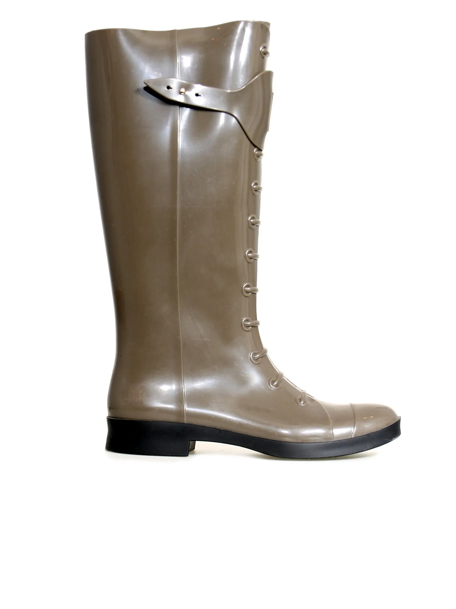 Berlin Faux Lace-Up Rain Boots