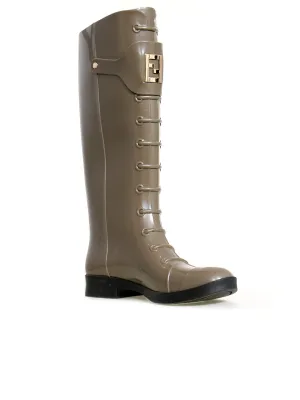Berlin Faux Lace-Up Rain Boots
