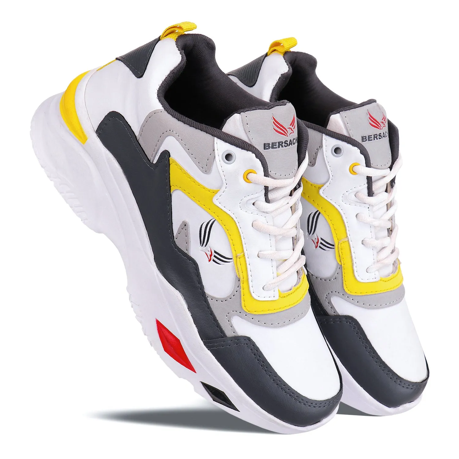 Bersache Lightweight Sports Running Shoes For Men Yellow-9011
