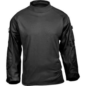 Black - Tactical Combat Shirt Paintball Airsoft Base Layer Top - Men's