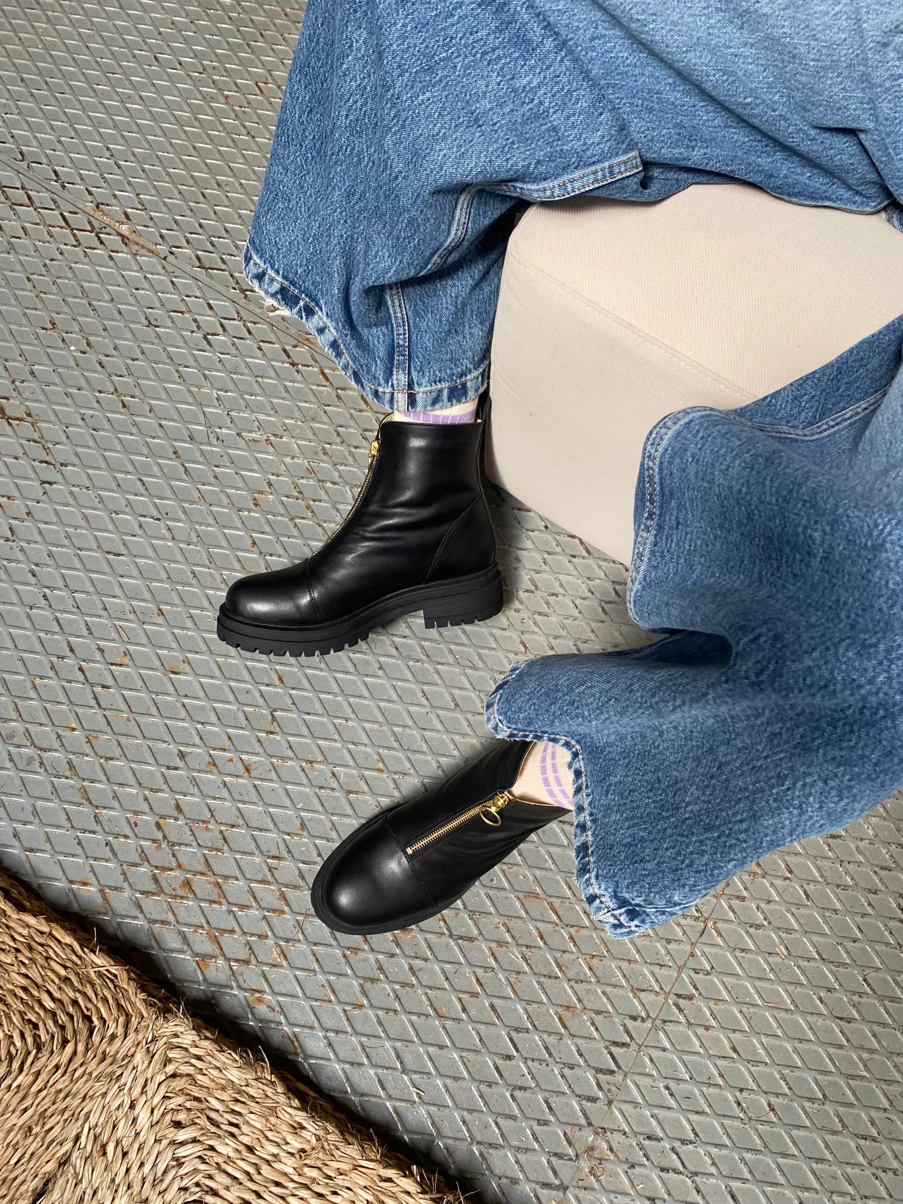 Black Zip Boots
