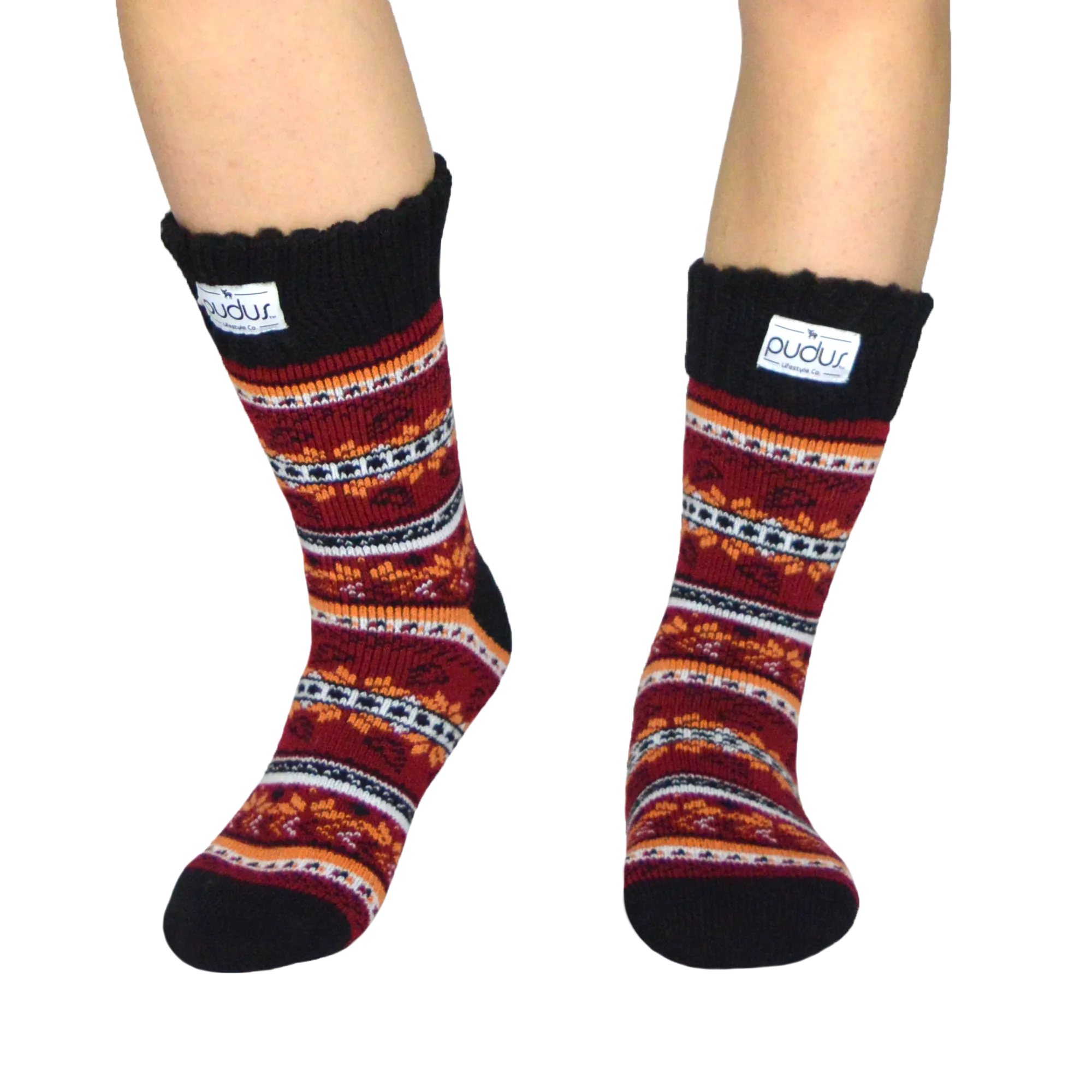 Boot Socks - Autumn Red