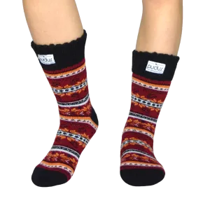 Boot Socks - Autumn Red