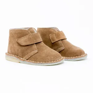 Botas Desert Niño Velcro Almendra