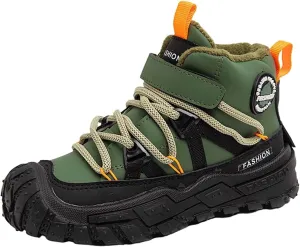 Boys Girls Winter Snow Boots Warm Outdoor Hiking Shoes Waterproof Anti-Slip Boots Outdoor Black Wedge Sneakers Girls