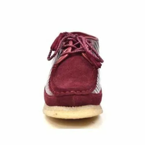 British Walkers Knicks Croc Men's Burgundy Crocodile Leather and Suede Limited Edition Style