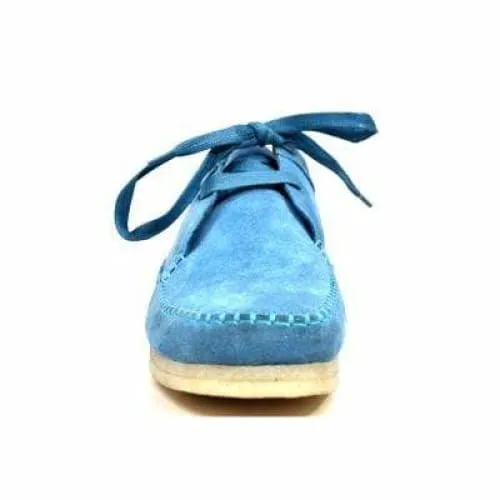 British Walkers Somerset Weaver Low Top Style Men's Light Blue Suede Crepe Sole