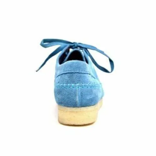 British Walkers Somerset Weaver Low Top Style Men's Light Blue Suede Crepe Sole