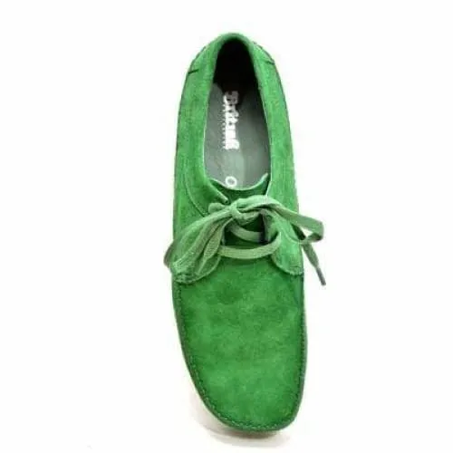 British Walkers Somerset Weaver Low Top Style Men's Light Green Suede Crepe Sole